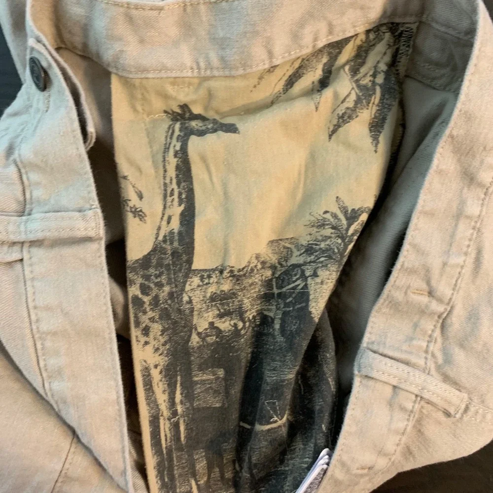 Banana Republic Mens Traveler Slim Linen Cotton Pants‎ Khaki Tan 34x30 (36x28.5)
